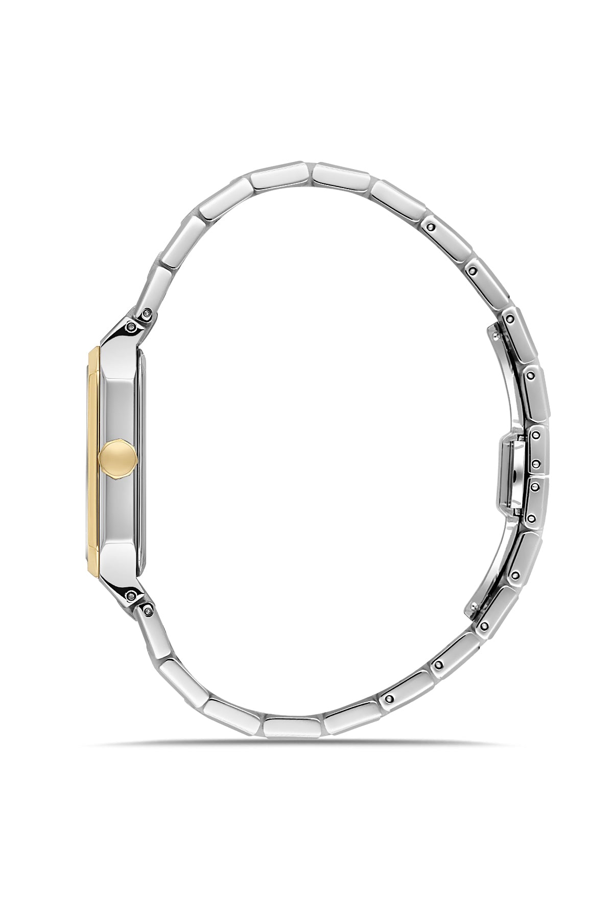 RMS Zeitmeister Black Dial Gold & Silver Plated Men's Watch - Stainless Steel Bracelet - RMS.1.AG2204.42