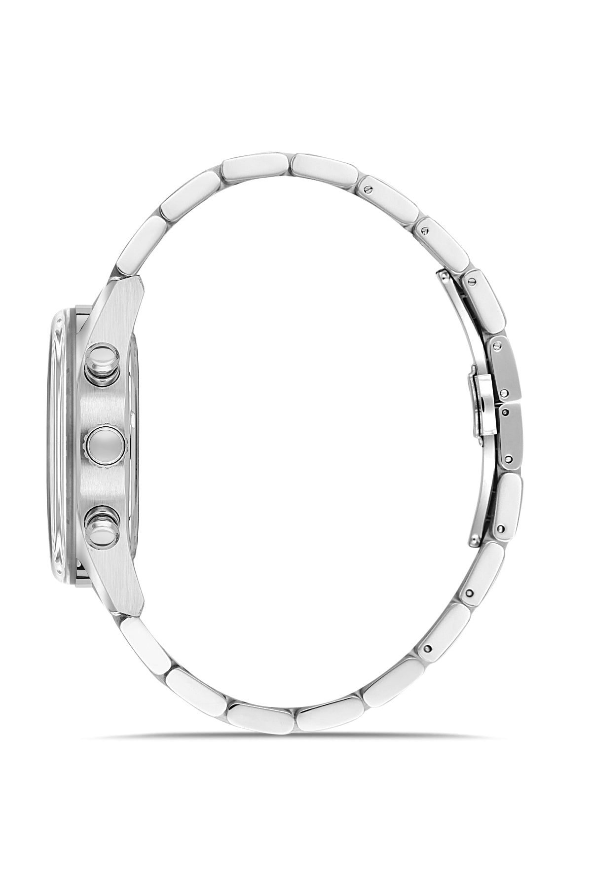 RMS Zeitmeister RMS.1.AG2144.10 men's watch with silver dial, silver case and stainless steel bracelet – side view