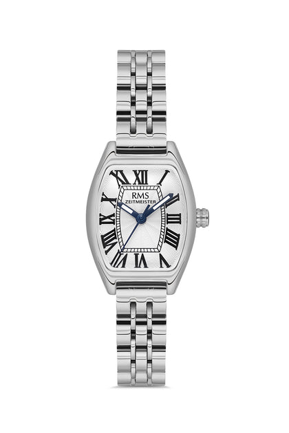 RMS Zeitmeister Silver Dial Silver Plated Women's Watch - Stainless Steel Bracelet - RMS.1.AG2177.10