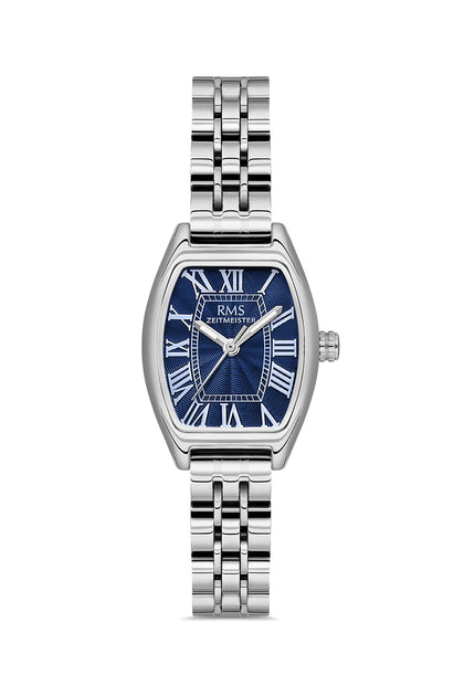 RMS Zeitmeister Blue Dial Silver Plated Women's Watch - Stainless Steel Bracelet - RMS.1.AG2177.13