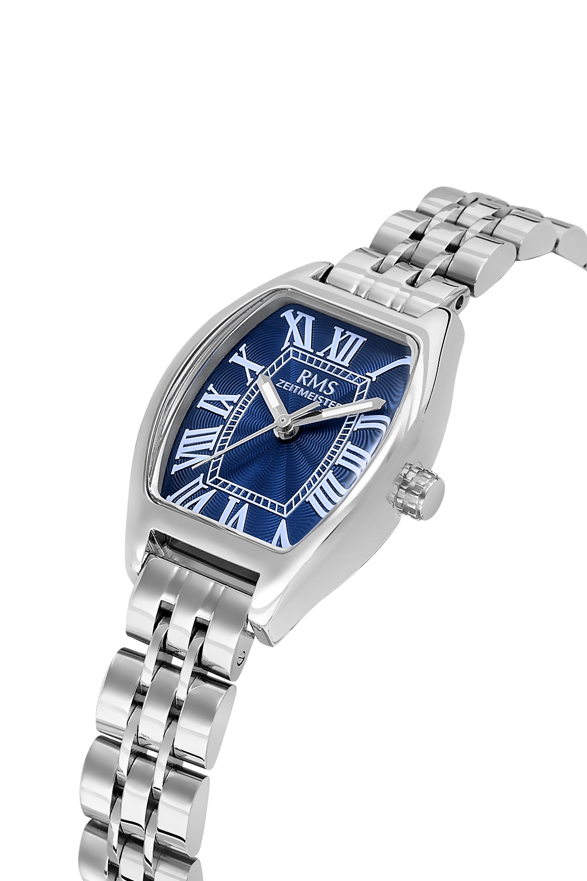 RMS Zeitmeister RMS.1.AG2177.13 women's watch with blue dial, silver case and stainless steel bracelet – view 3