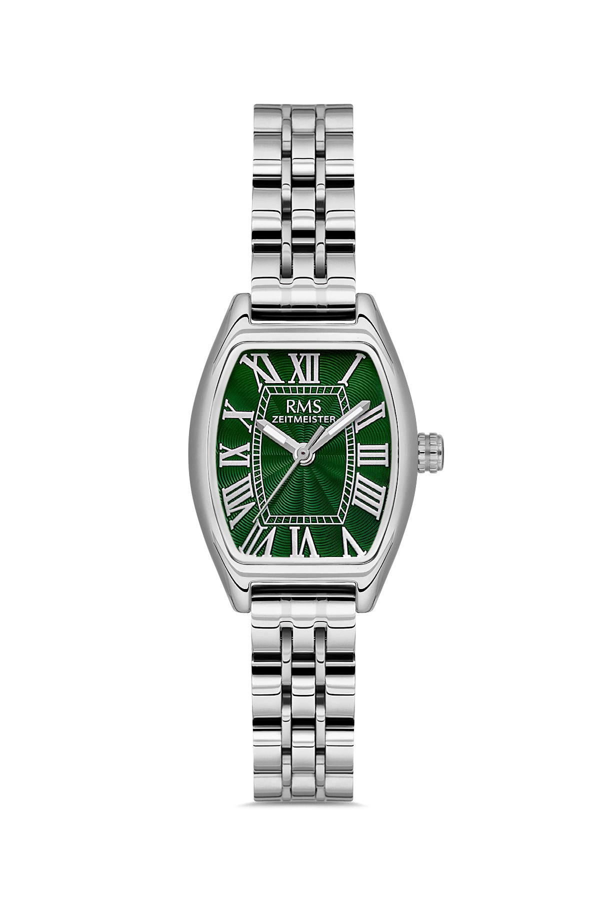 RMS Zeitmeister RMS.1.AG2177.19 women's watch with green dial, silver case and stainless steel bracelet