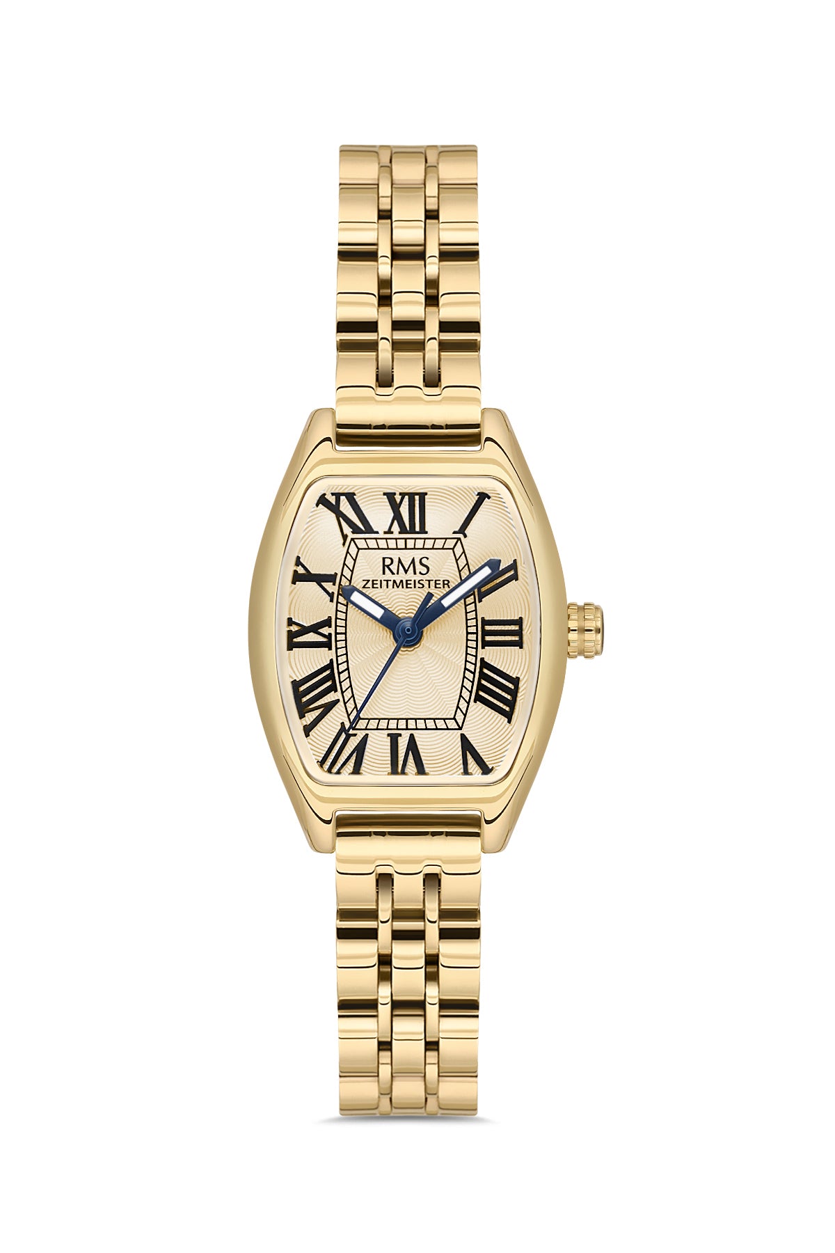RMS Zeitmeister RMS.1.AG2177.25 women's watch with gold dial, gold case and stainless steel bracelet