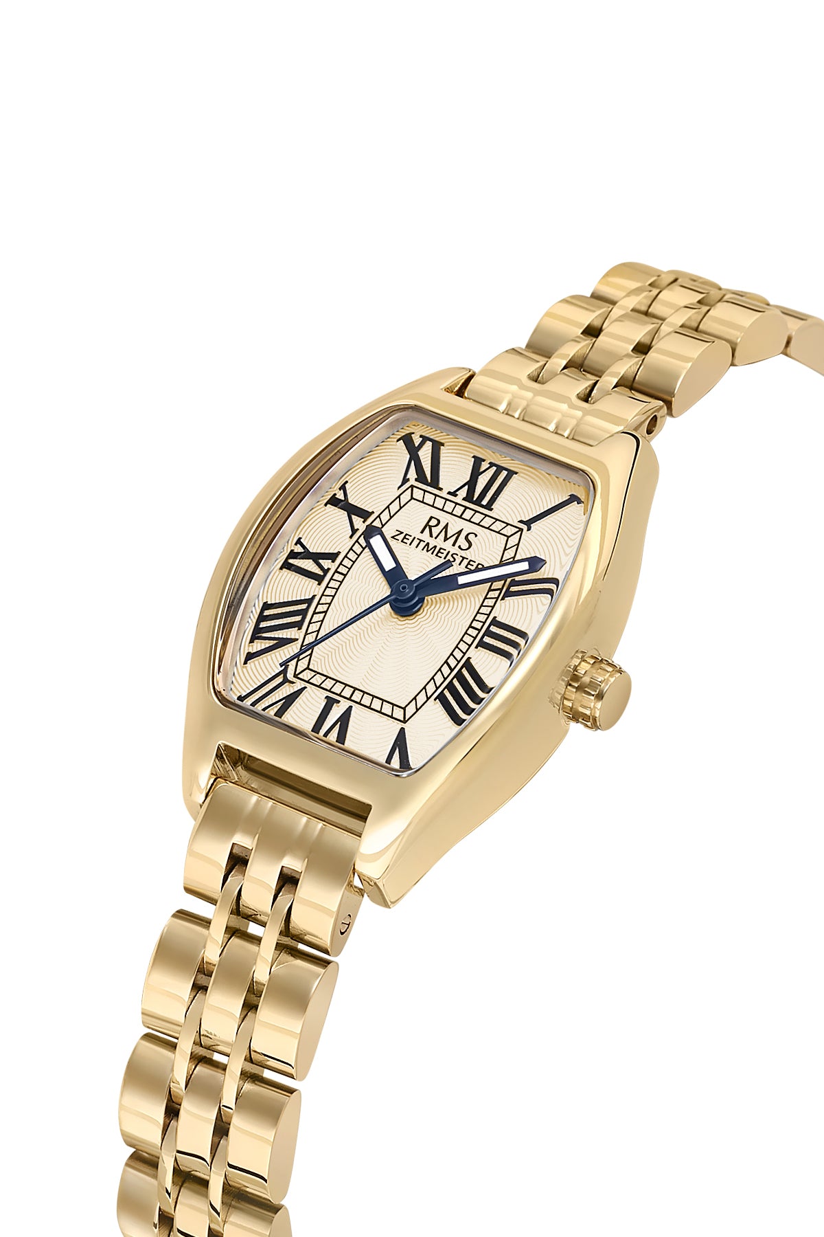 RMS Zeitmeister RMS.1.AG2177.25 women's watch with gold dial, gold case and stainless steel bracelet – view 3