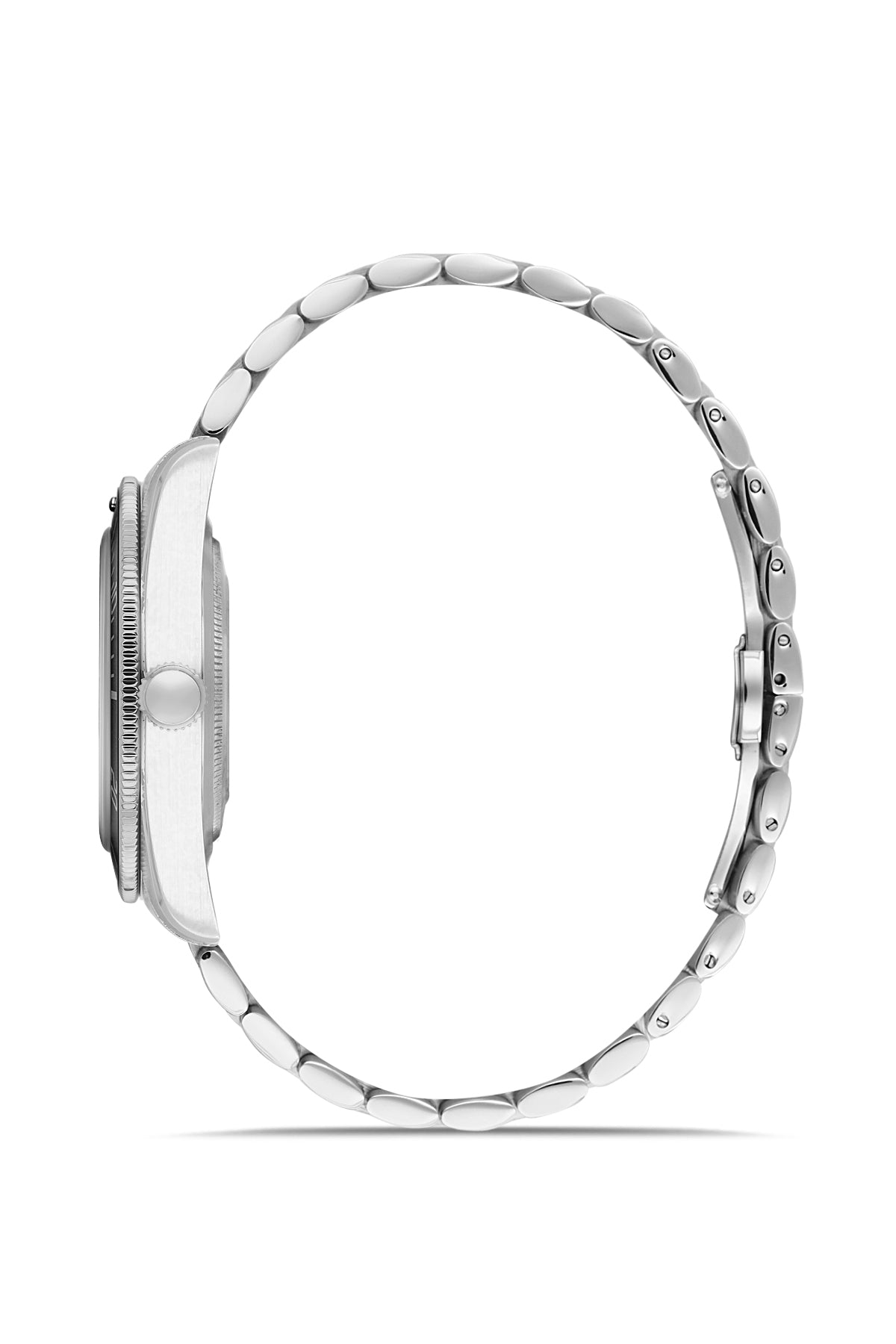RMS Zeitmeister Grey Dial Silver Plated Men's Watch - Stainless Steel Bracelet - RMS.1.AG2192.115