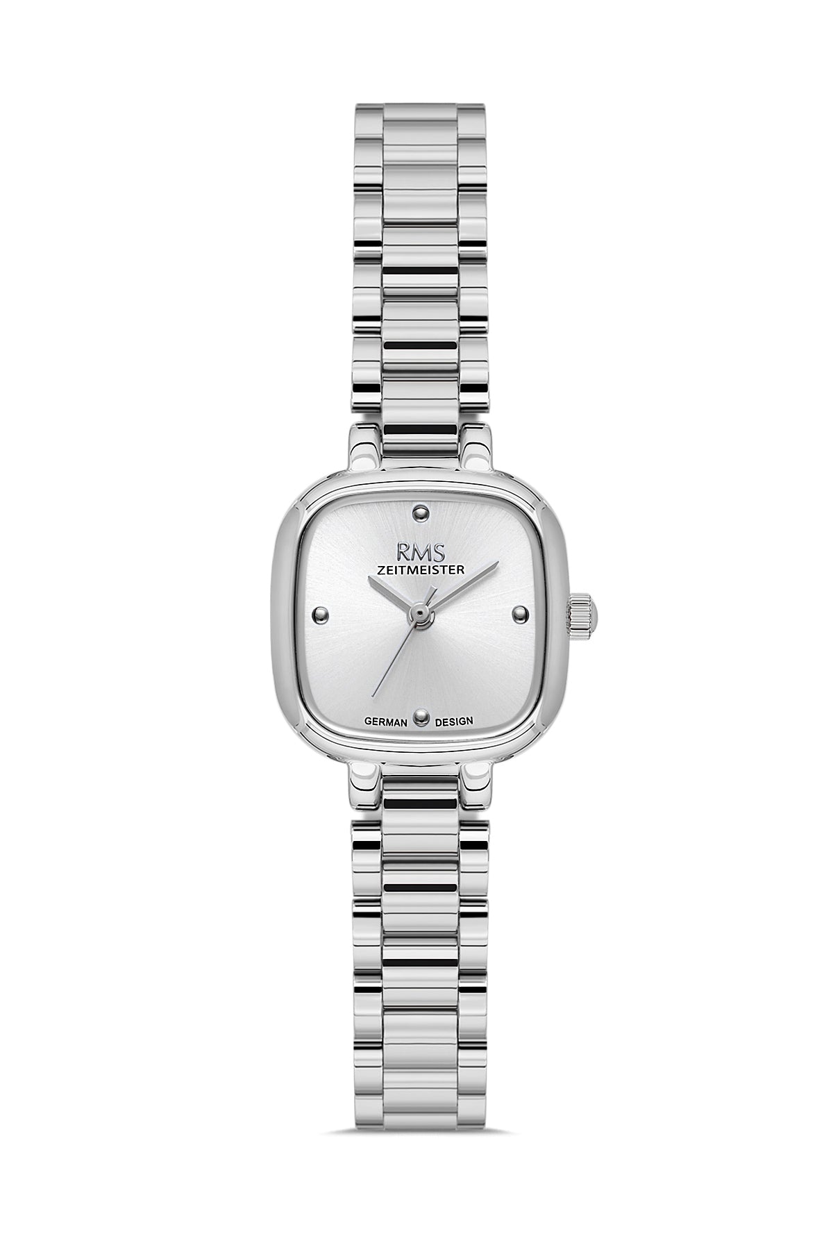 RMS Zeitmeister Silver Dial Silver Plated Women's Watch - Stainless Steel Bracelet - RMS.1.AG2227.10