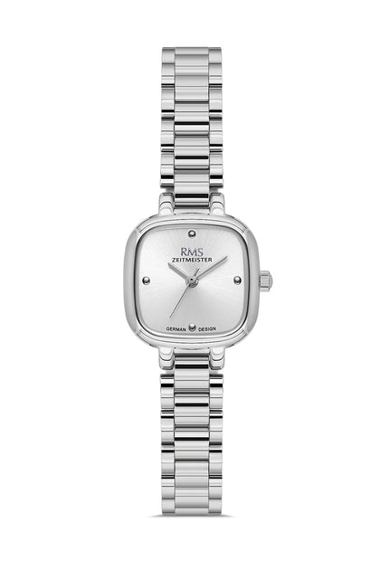 RMS Zeitmeister Silver Dial Silver Plated Women's Watch - Stainless Steel Bracelet - RMS.1.AG2227.10
