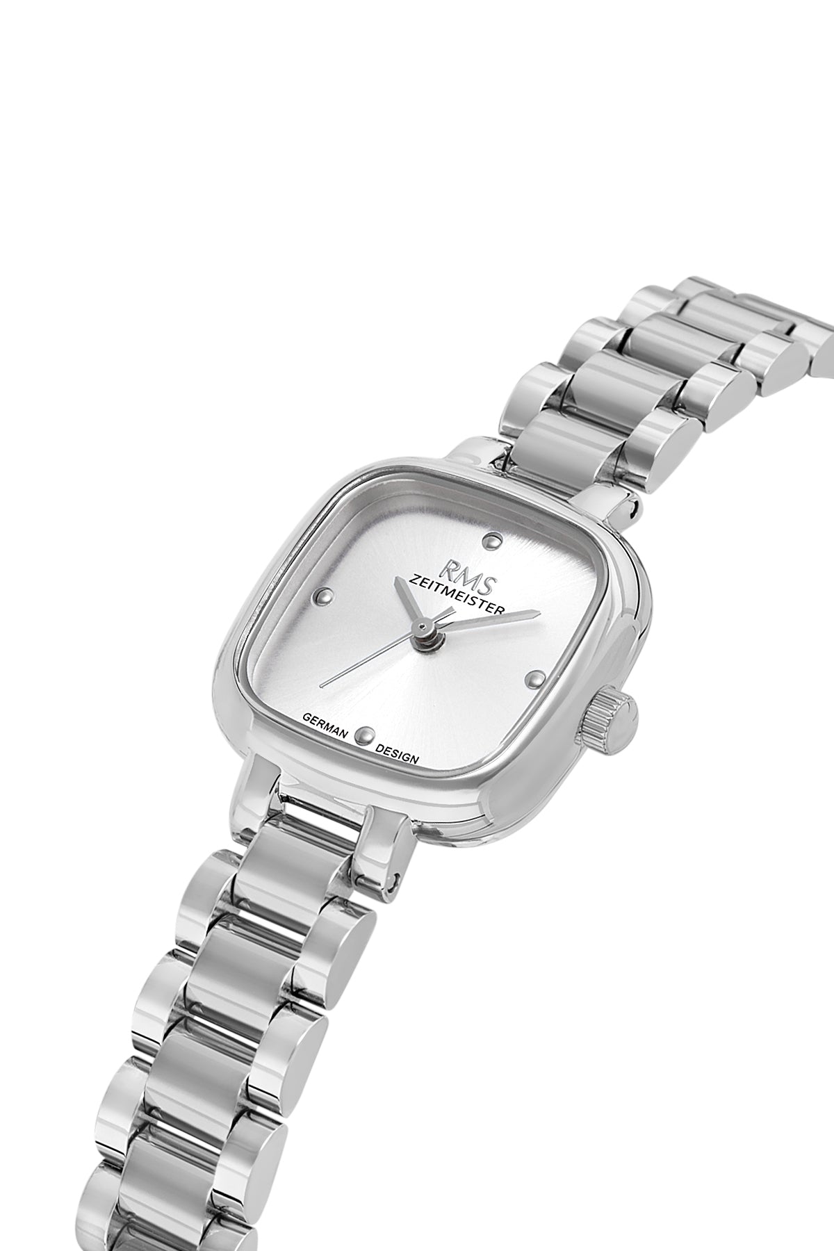 RMS Zeitmeister Silver Dial Silver Plated Women's Watch - Stainless Steel Bracelet - RMS.1.AG2227.10