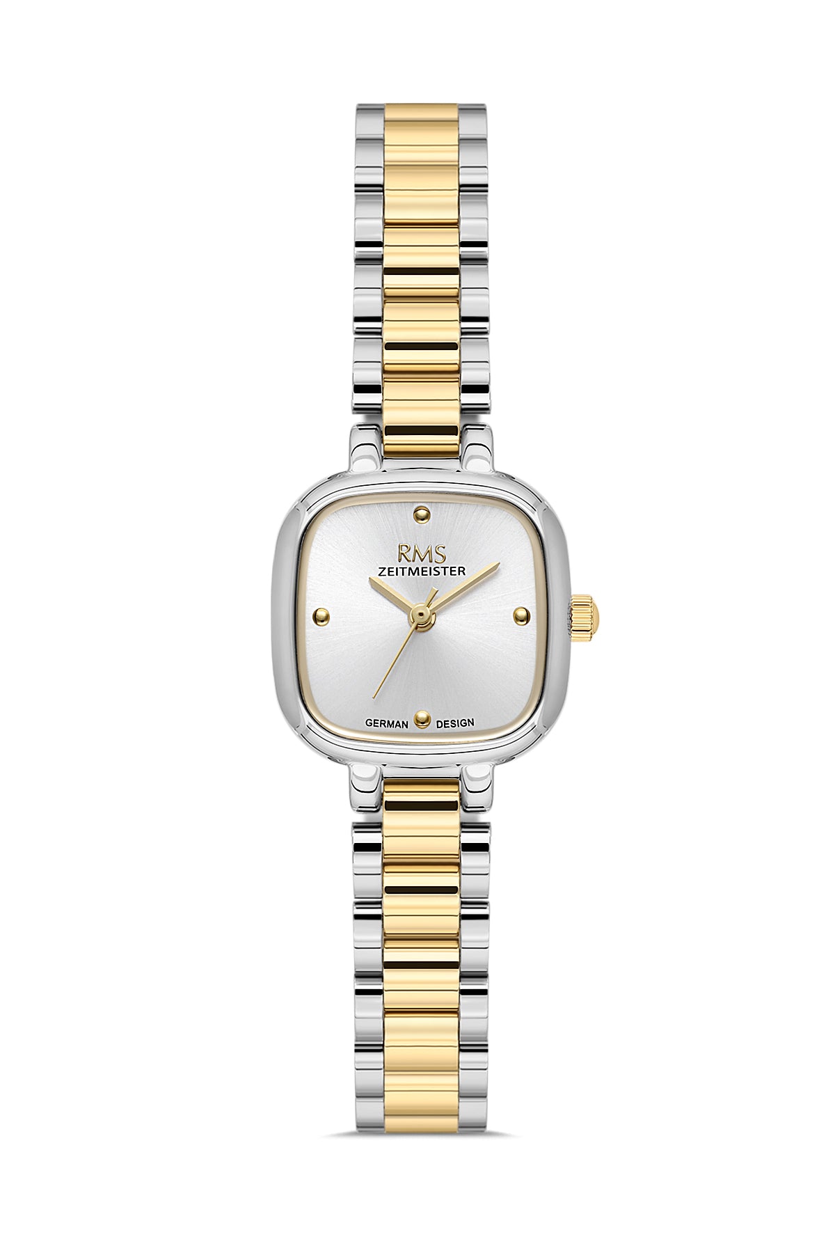 RMS Zeitmeister RMS.1.AG2227.40 women's watch with silver dial, two-tone case and stainless steel bracelet