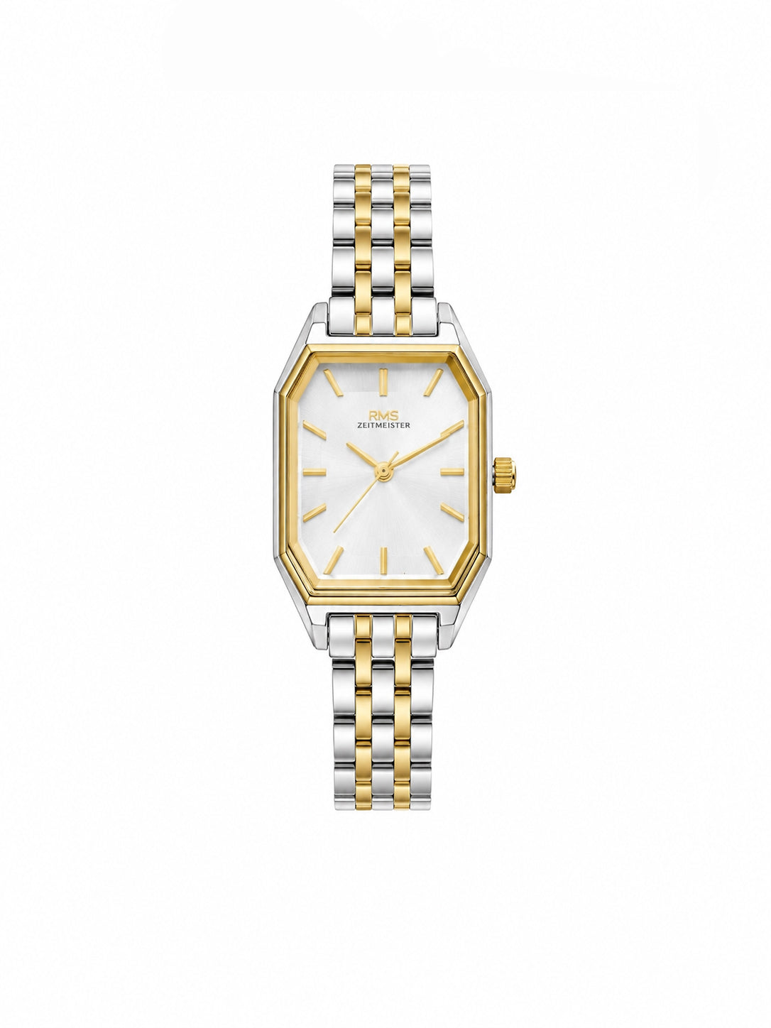 RMS Zeitmeister RMS.1.AG2170.40 women's watch with silver dial, two-tone case and stainless steel bracelet