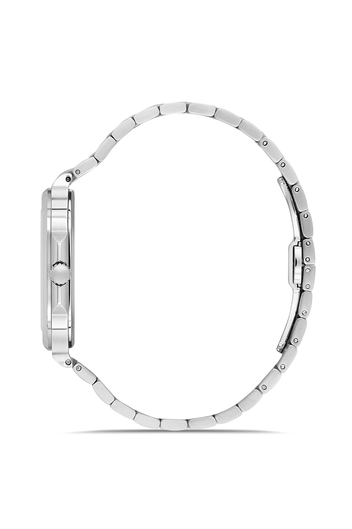RMS Zeitmeister RMS.1.AG2099.13 men's watch with blue dial, silver case and stainless steel bracelet – side view