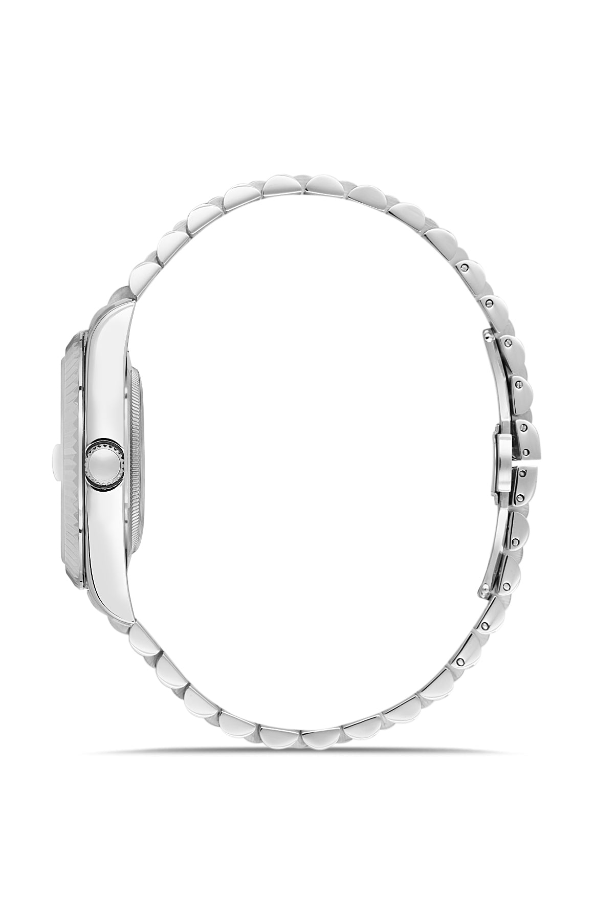 RMS Zeitmeister RMS.1.AG2147.115 men's watch with gray dial, silver case and stainless steel bracelet – side view