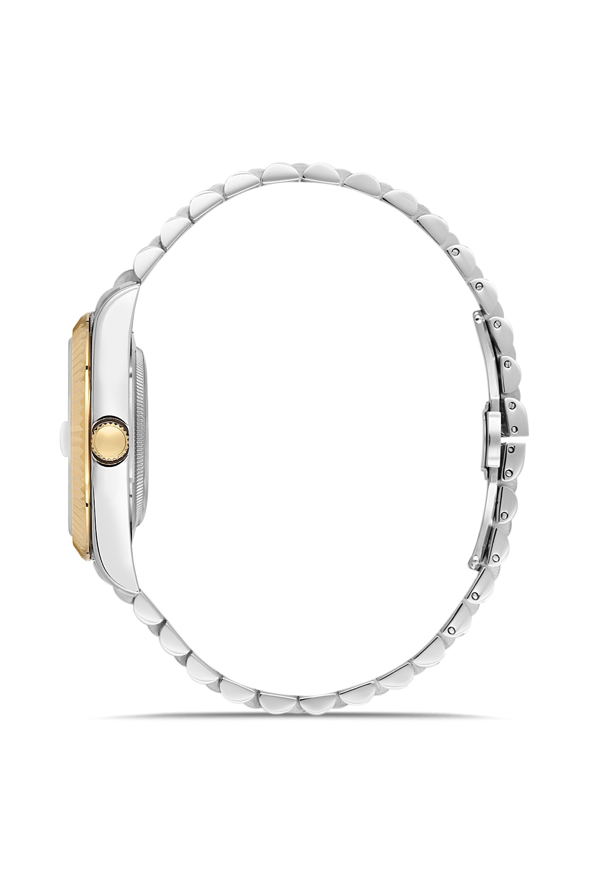 RMS Zeitmeister RMS.1.AG2147.40 men's watch with silver dial, two-tone case and stainless steel bracelet – side view