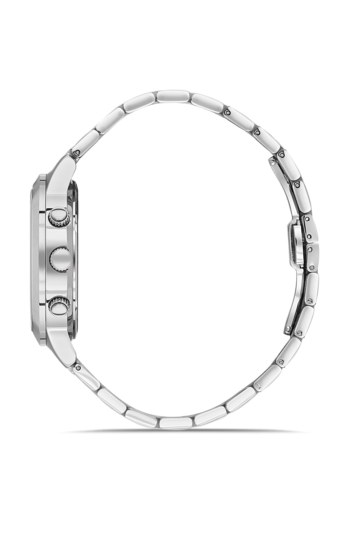 RMS Zeitmeister RMS.1.AG2150.115 men's watch with gray dial, silver case and stainless steel bracelet – side view