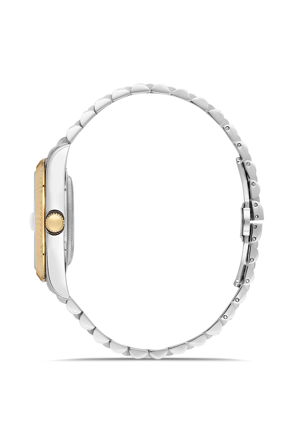 RMS Zeitmeister RMS.1.AG2147.42 men's watch with black dial, two-tone case and stainless steel bracelet – side view