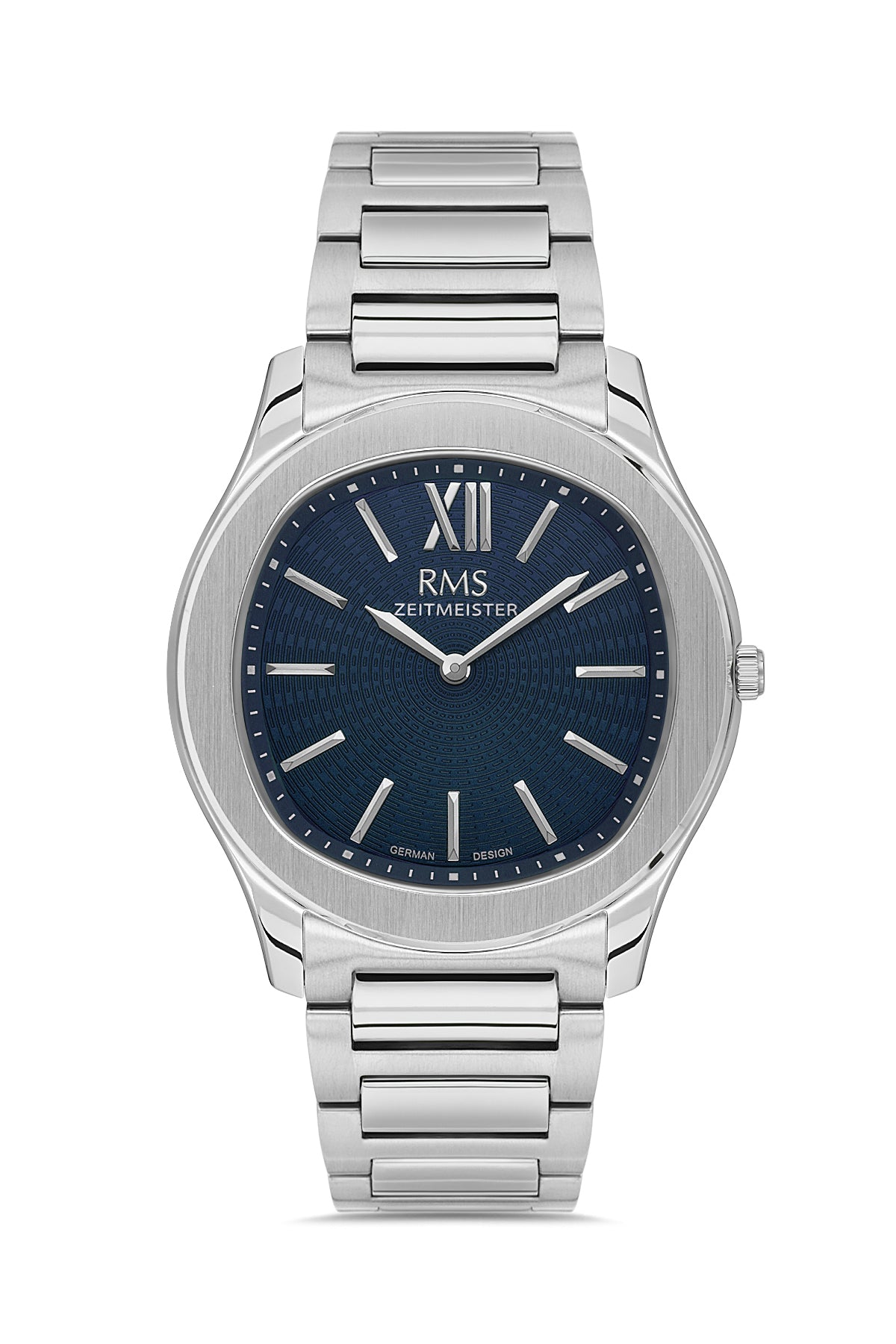 RMS Men's Blue Dial Silver Stainless Steel Watch - RMS.1.AG2218.13