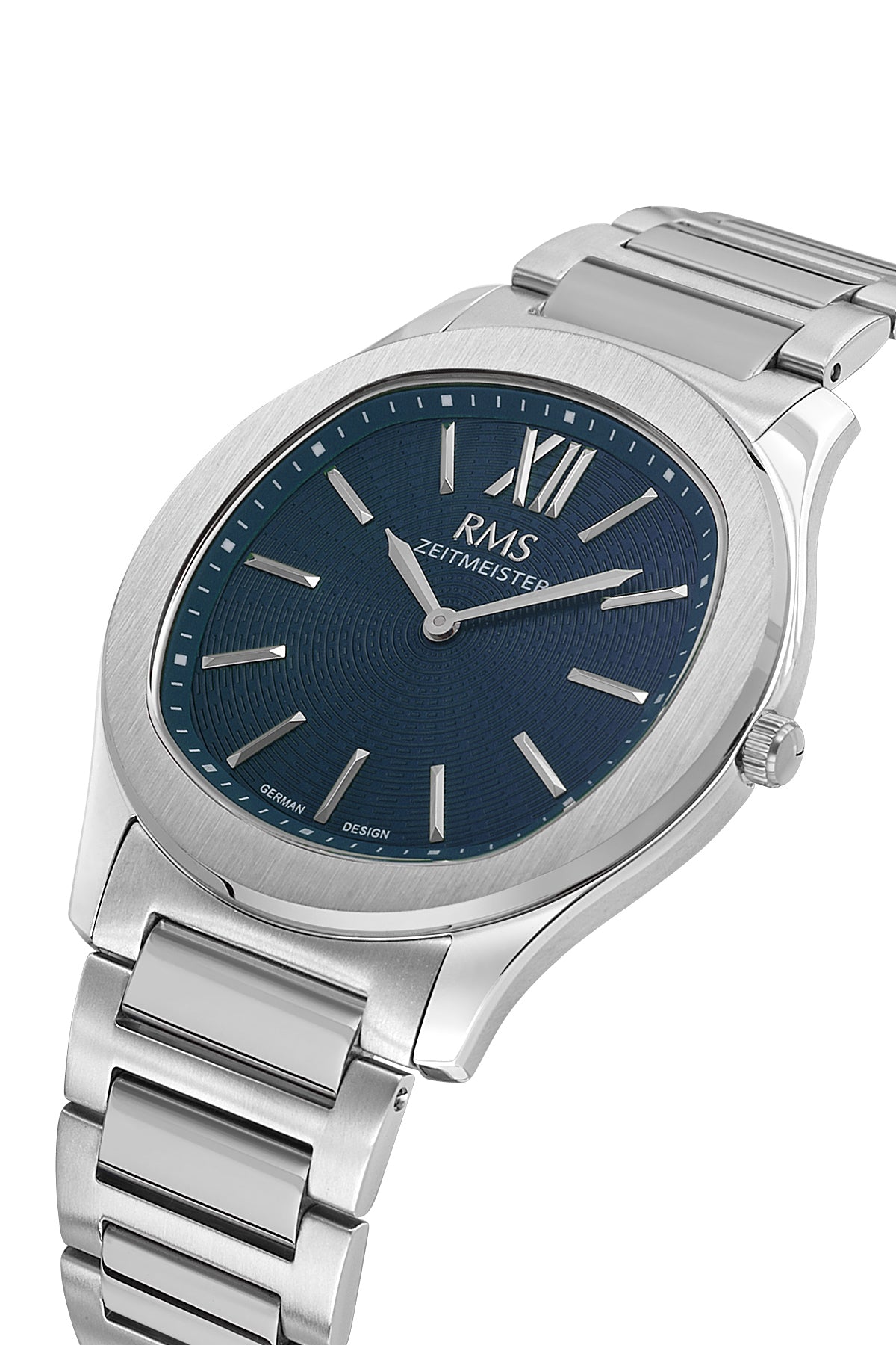 RMS Men's Blue Dial Silver Stainless Steel Watch - RMS.1.AG2218.13
