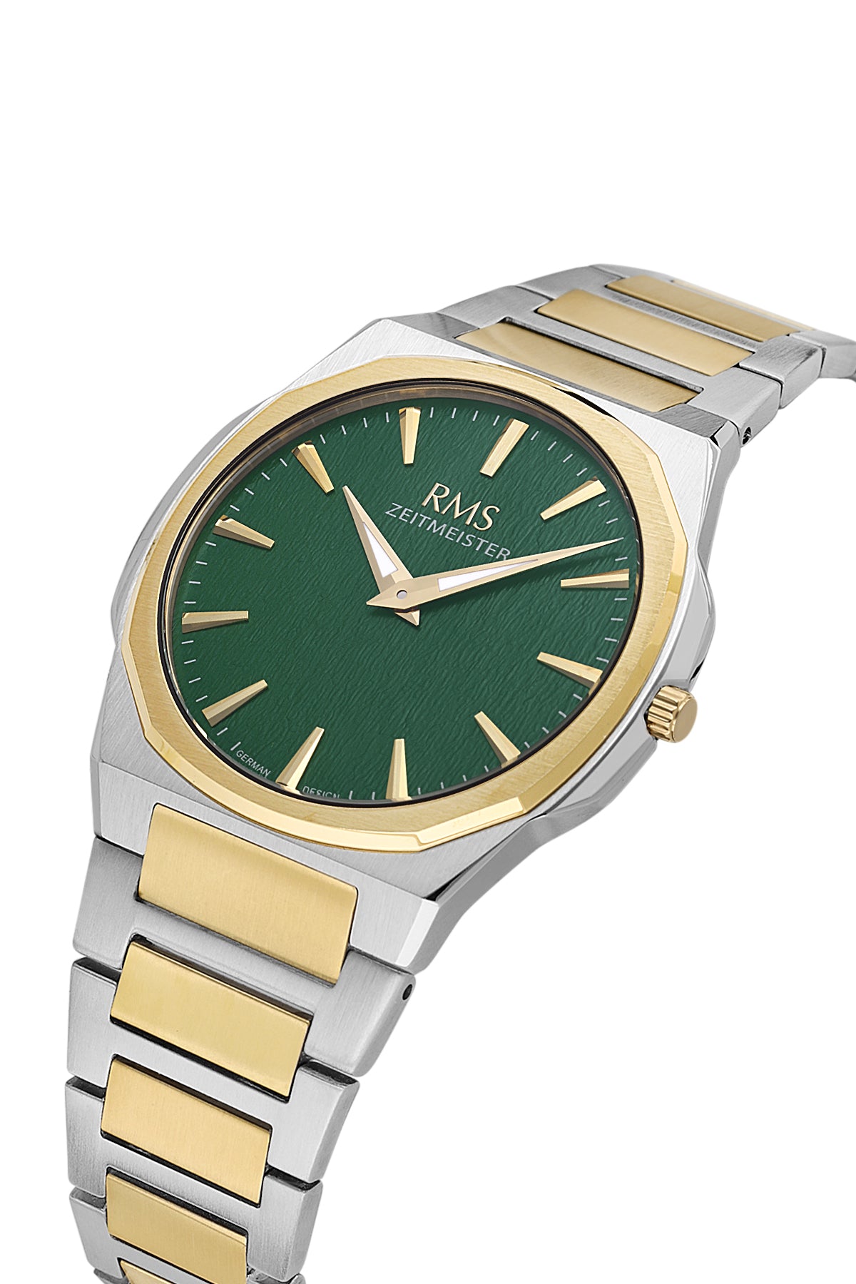 RMS Men's Green Dial Gold & Silver Stainless Steel Watch - RMS.1.AG2180.49