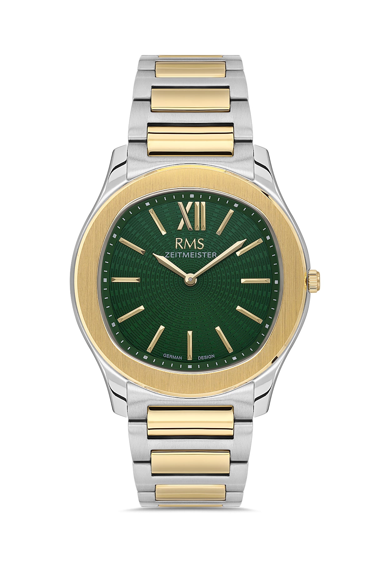 RMS Men's Green Dial Gold & Silver Stainless Steel Watch - RMS.1.AG2218.49