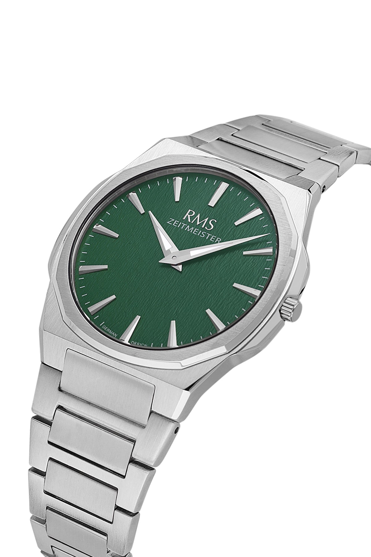 RMS Men's Green Dial Silver Stainless Steel Watch - RMS.1.AG2180.19