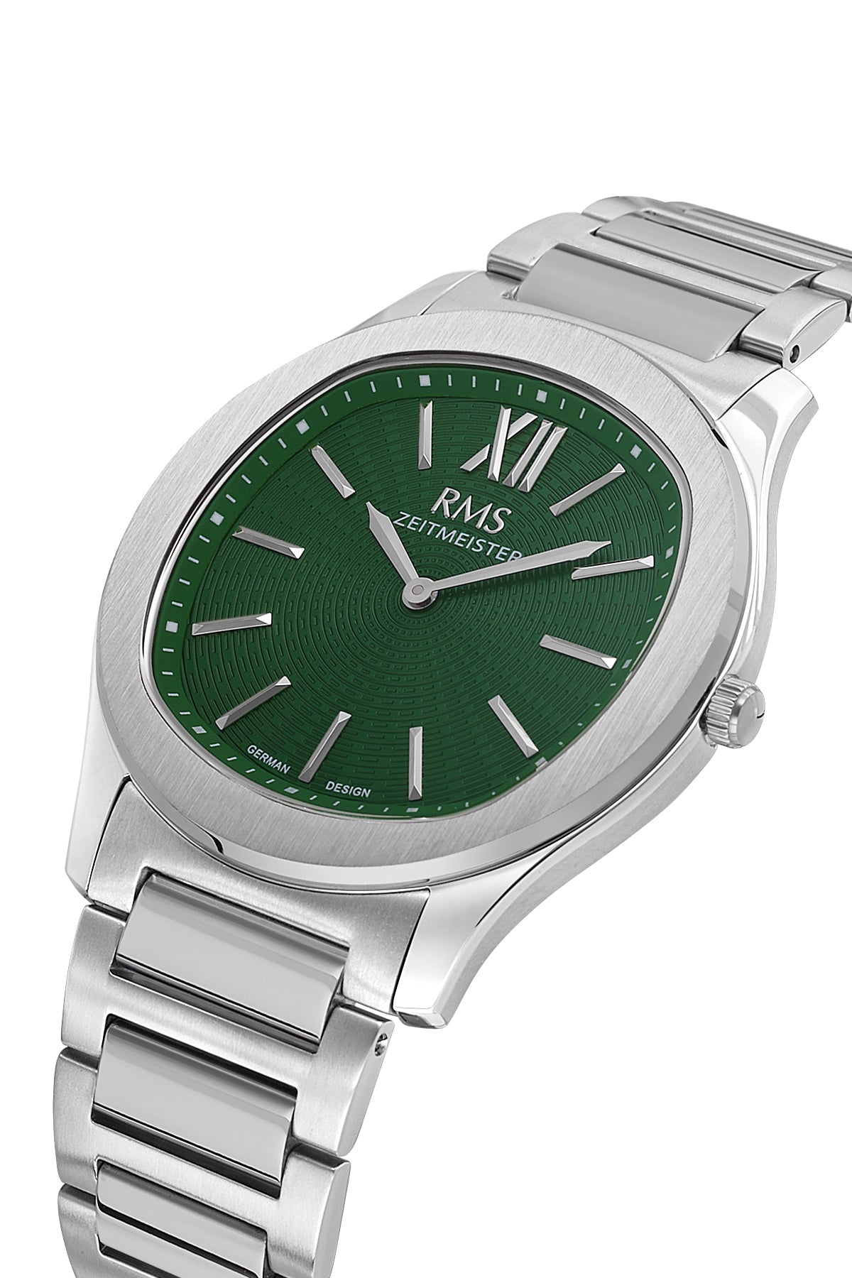 RMS Men's Green Dial Silver Stainless Steel Watch - RMS.1.AG2218.19