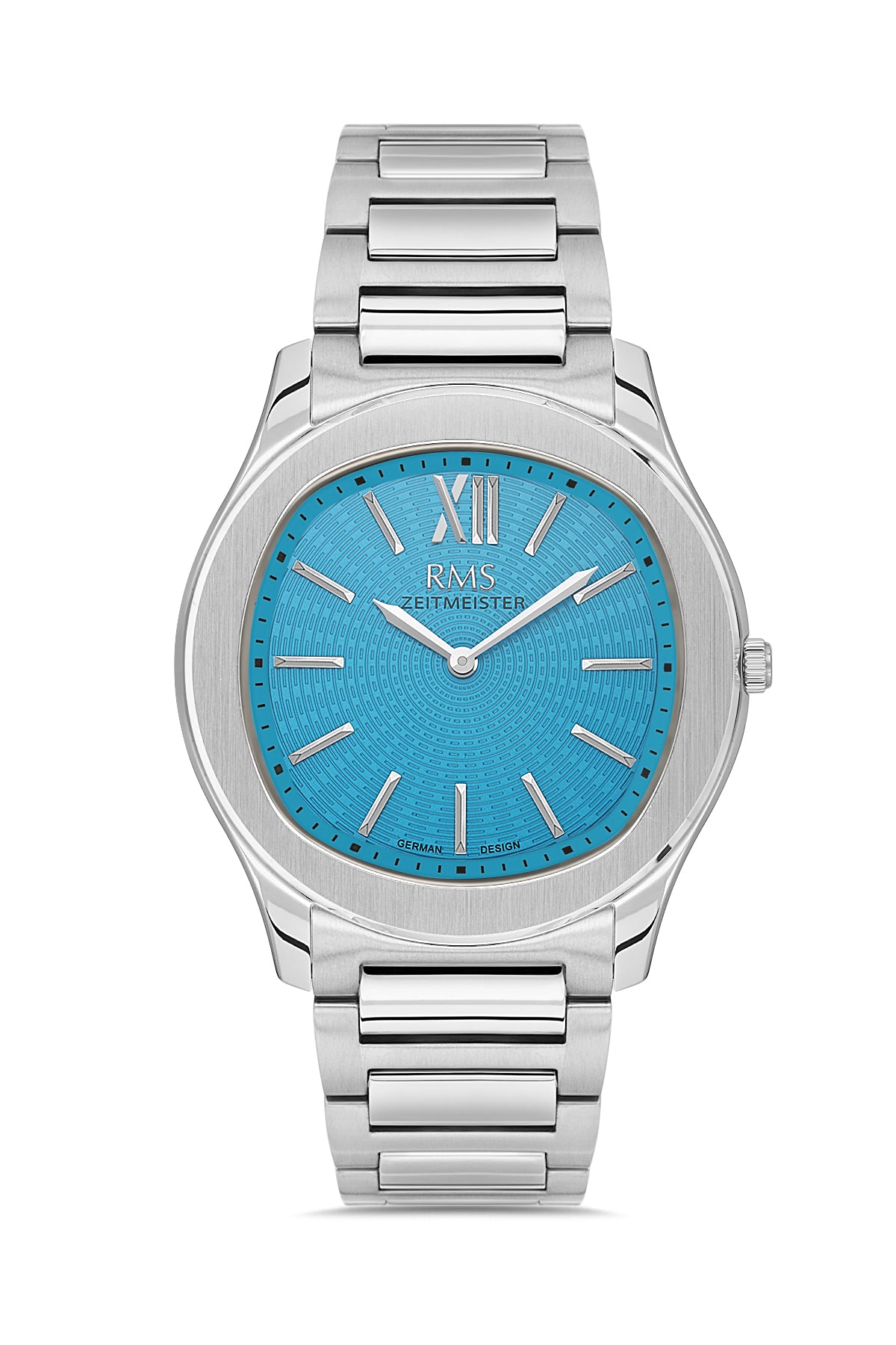 RMS Men's Light Blue Dial Silver Stainless Steel Watch - RMS.1.AG2218.119