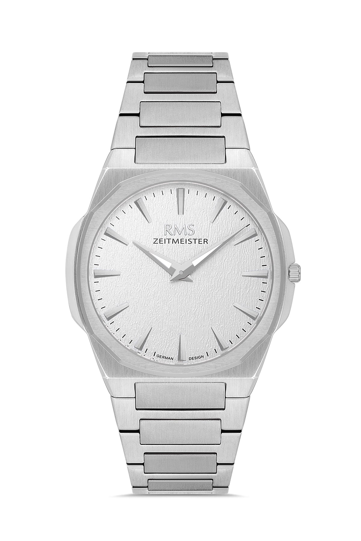RMS Men's Silver Dial Silver Stainless Steel Watch - RMS.1.AG2180.10
