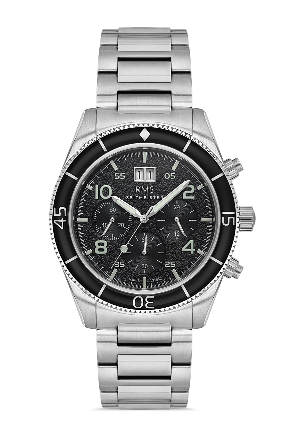 RMS Silver Dial Silver-Plated Men's Watch - RMS.1.AG1552.01