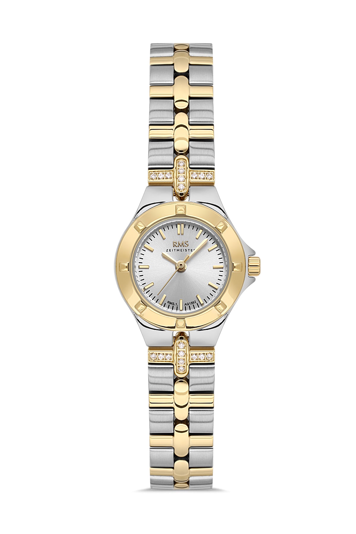 RMS Silver Dial Yellow-White Coated Women's Wristwatch - RMS.1.AG1562.03