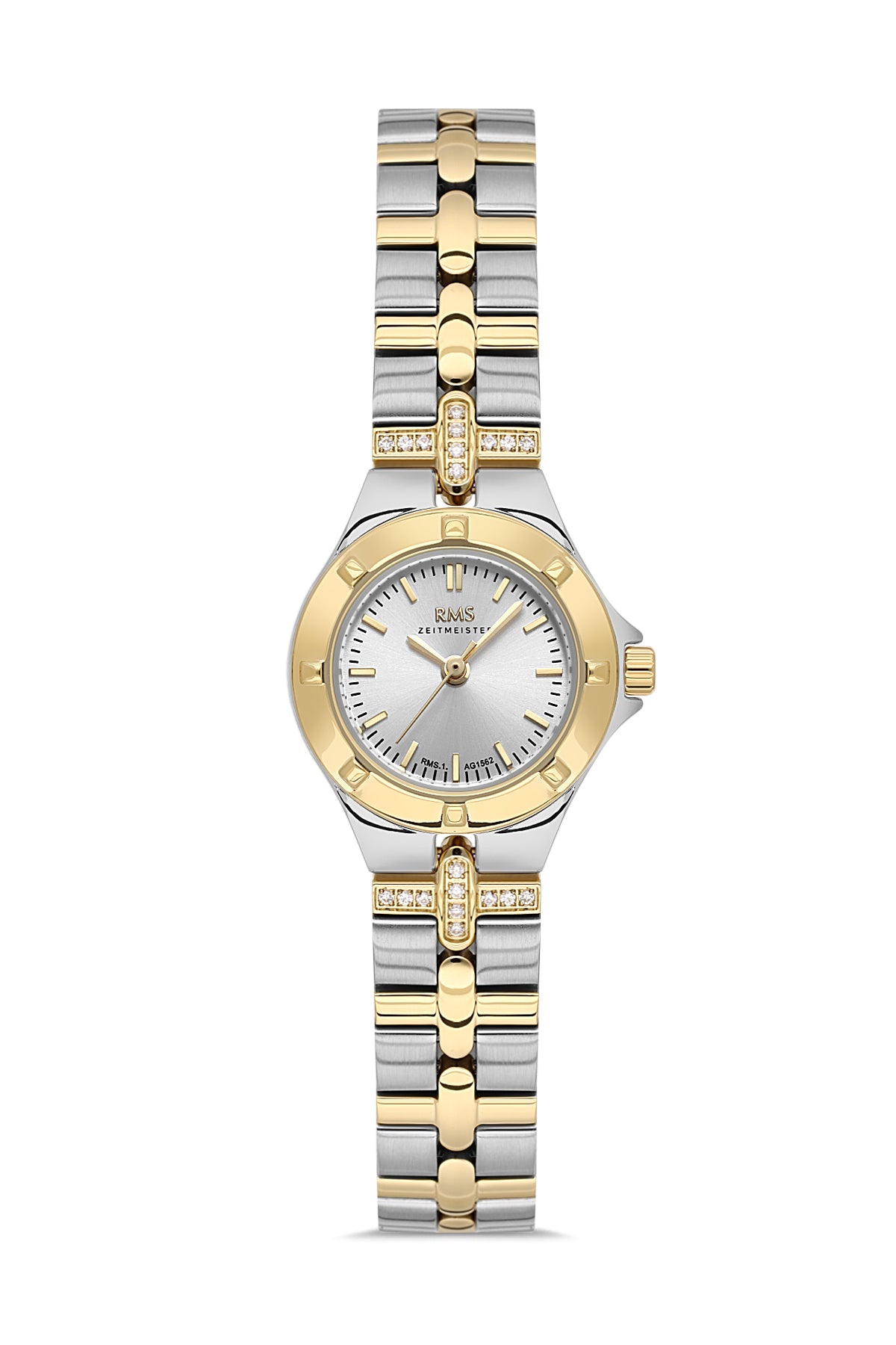 RMS Silver Dial Yellow-White Coated Women's Wristwatch - RMS.1.AG1562.03