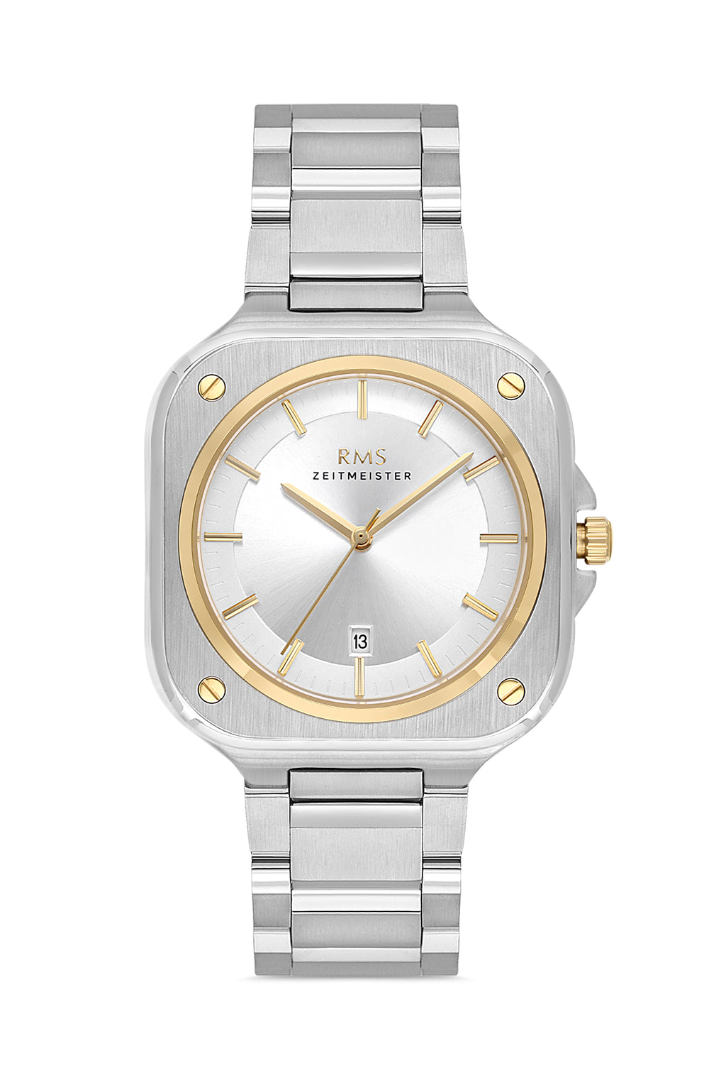 RMS Silver Dial Yellow White Coated Men's Watch - RMS.1.AG1568.07