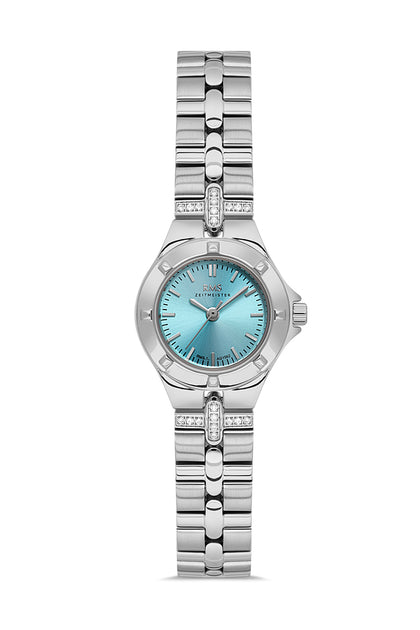 RMS Zeitmeister Light Blue Dial Silver Plated Women's Watch - Stainless Steel Bracelet - RMS.1.AG1562.09