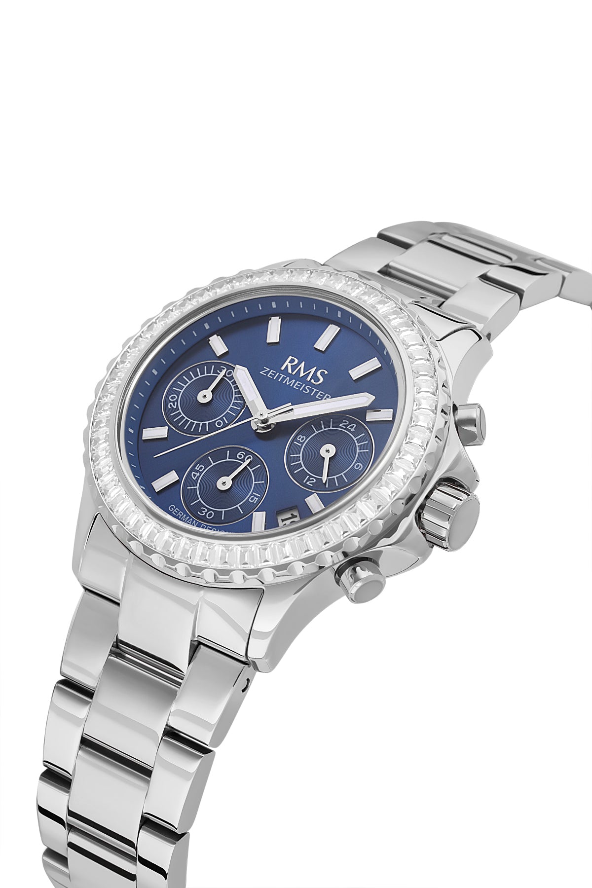 RMS Women's Blue Dial Silver Multi Function Stainless Steel Watch - RMS.1.AG2169.13