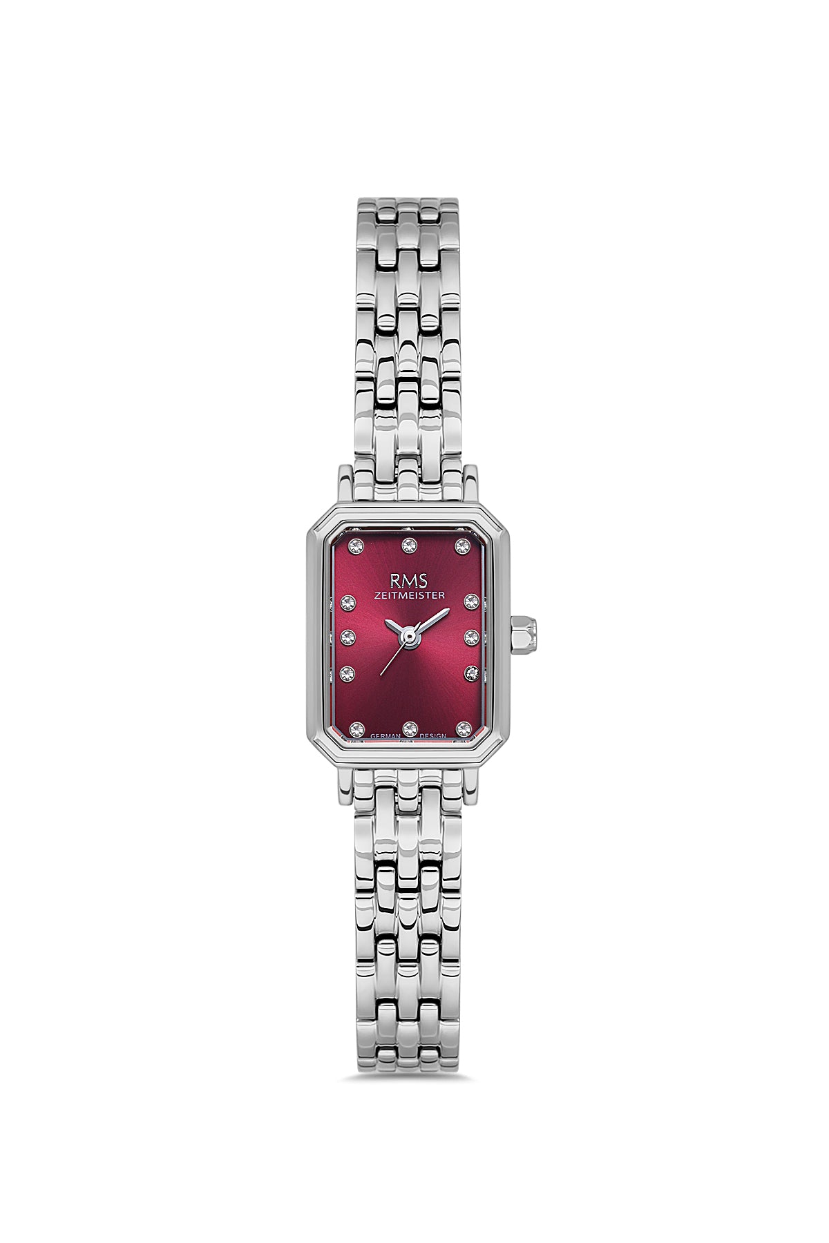 RMS Women's Burgundy Dial Silver Stainless Steel Watch - RMS.1.AG2229.113