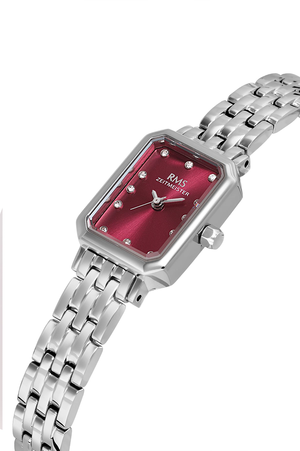 RMS Women's Burgundy Dial Silver Stainless Steel Watch - RMS.1.AG2229.113