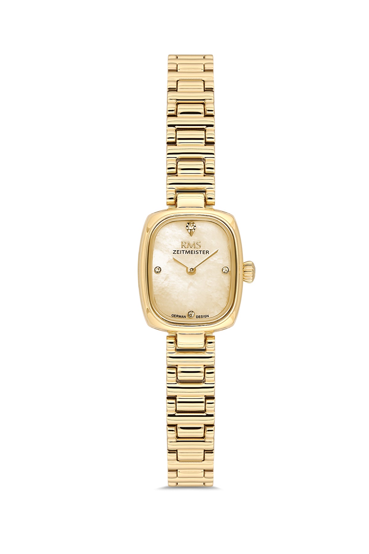 RMS Women's Gold Dial Gold Stainless Steel Watch - RMS.1.AG2189.25