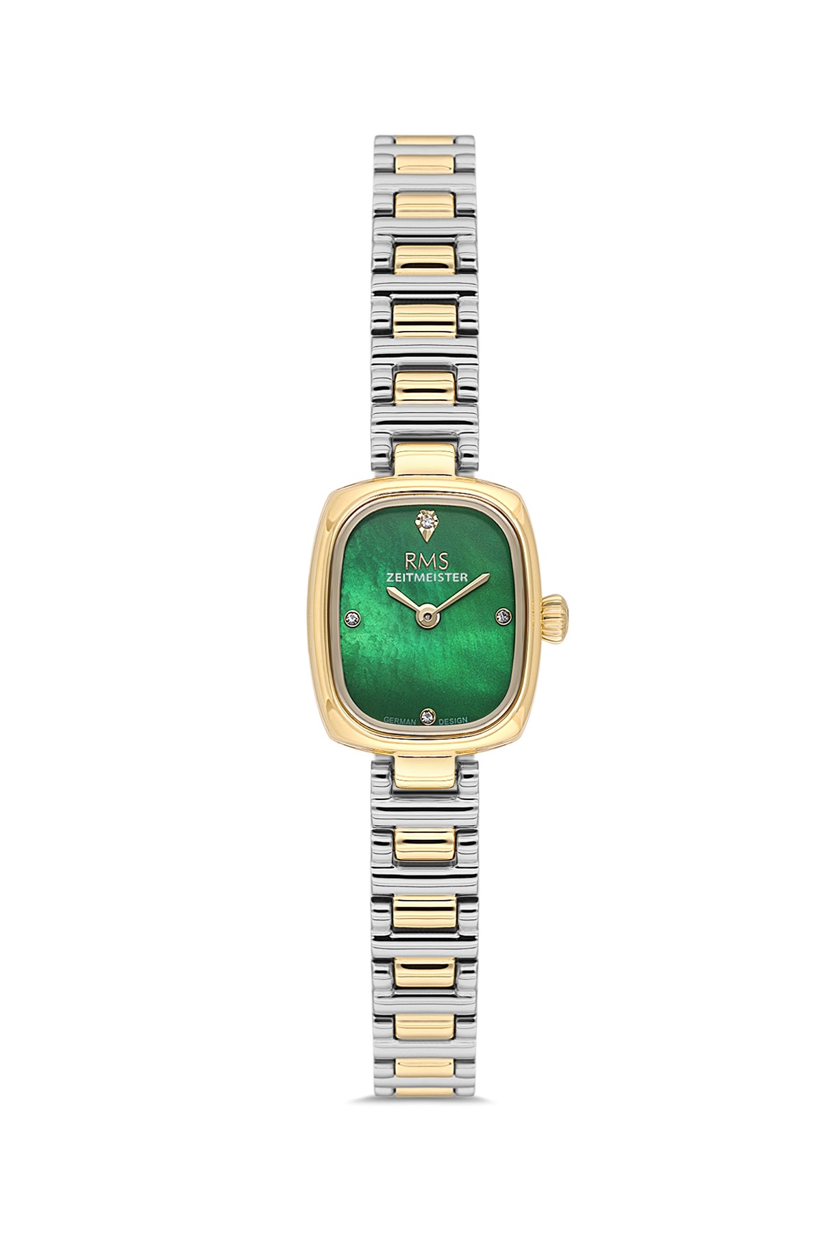 RMS Women's Green Dial Gold & Silver Stainless Steel Watch - RMS.1.AG2189.49