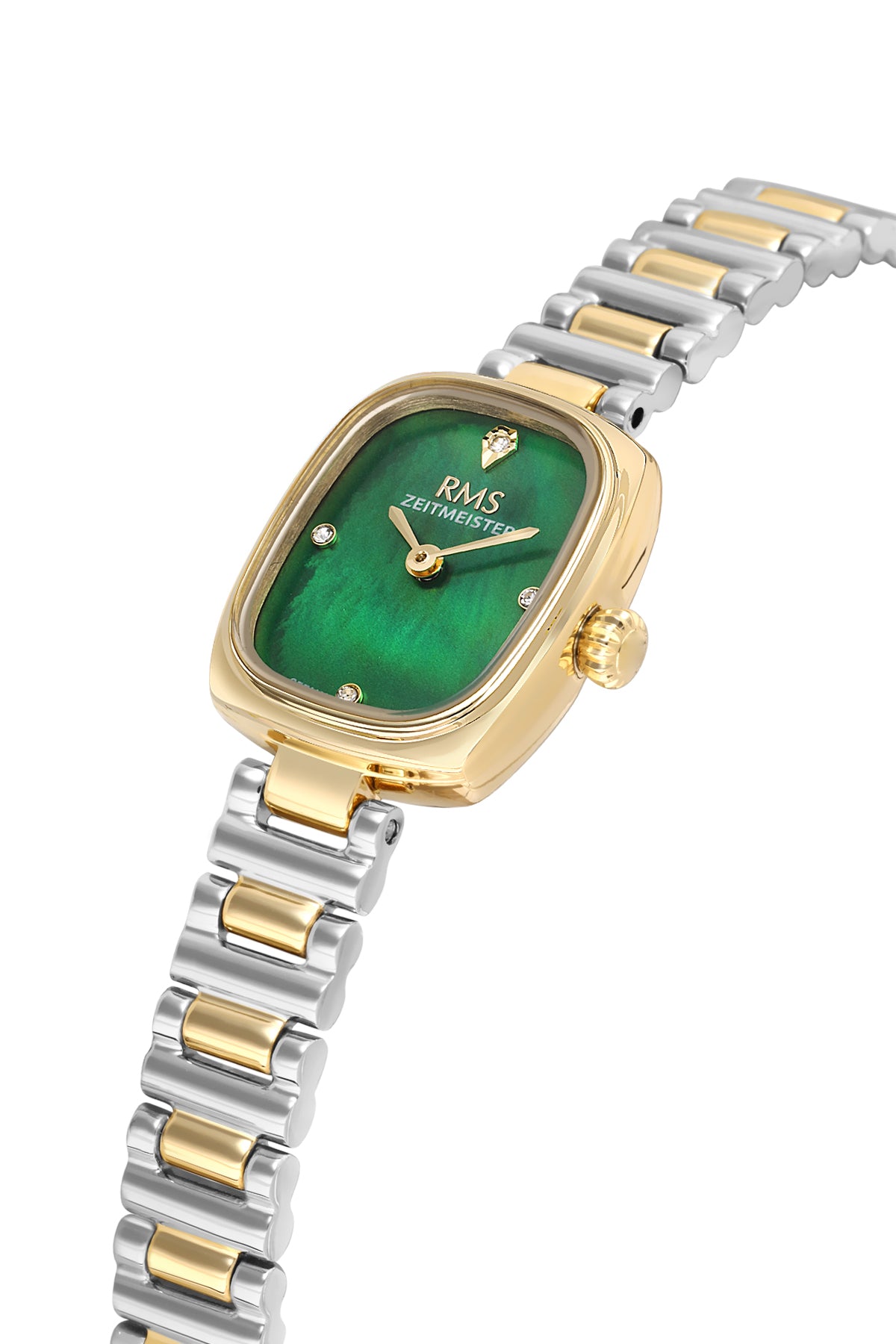 RMS Women's Green Dial Gold & Silver Stainless Steel Watch - RMS.1.AG2189.49