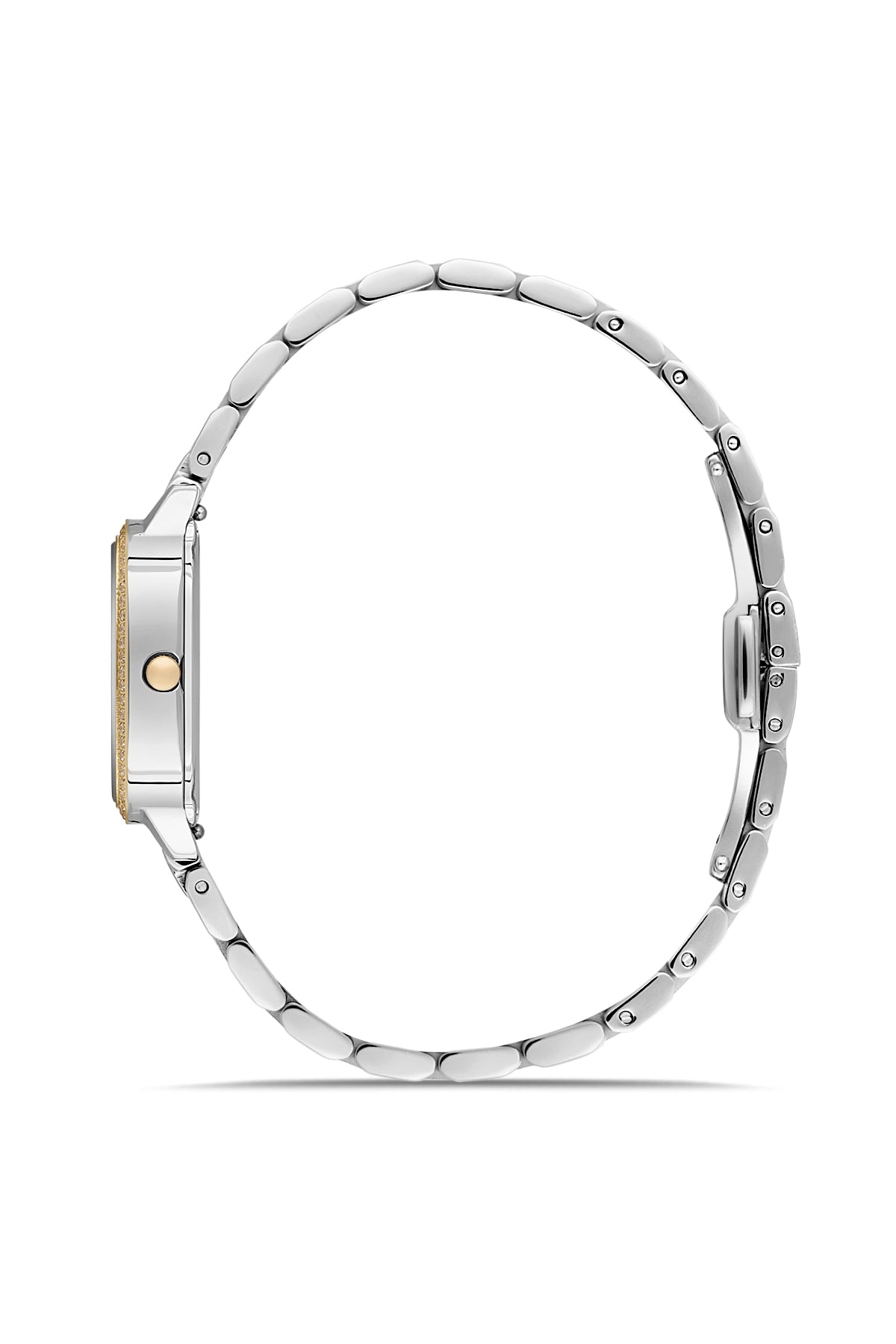 RMS Women's Green Dial Gold & Silver Stone Detailed Stainless Steel Watch - RMS.1.AG2158.49