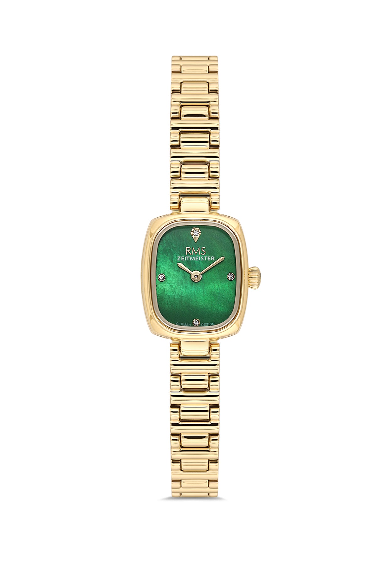 RMS Women's Green Dial Gold Stainless Steel Watch - RMS.1.AG2189.29
