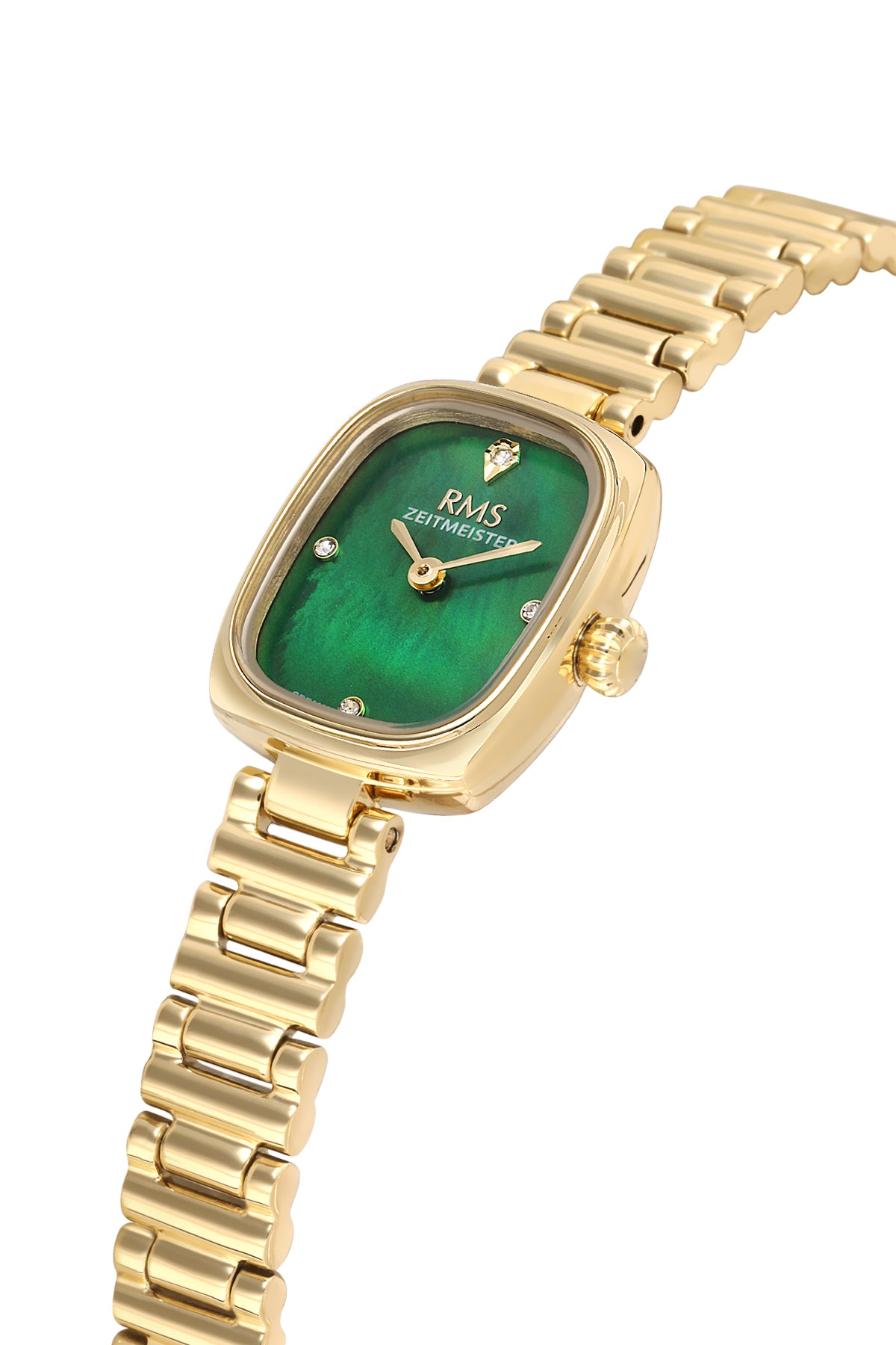 RMS Women's Green Dial Gold Stainless Steel Watch - RMS.1.AG2189.29
