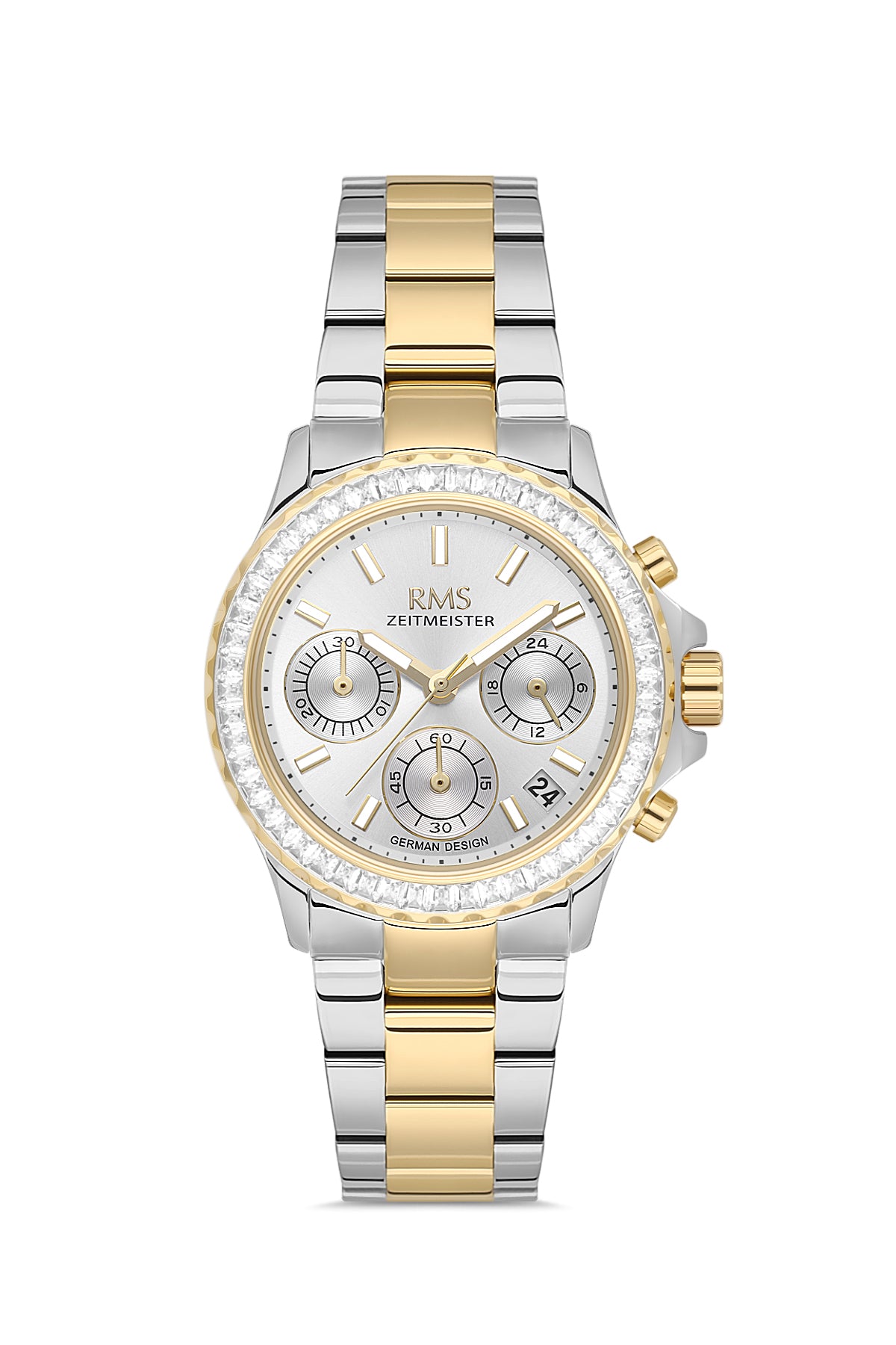 RMS Women's Silver Dial Gold & Silver Multi Function Stainless Steel Watch - RMS.1.AG2169.40