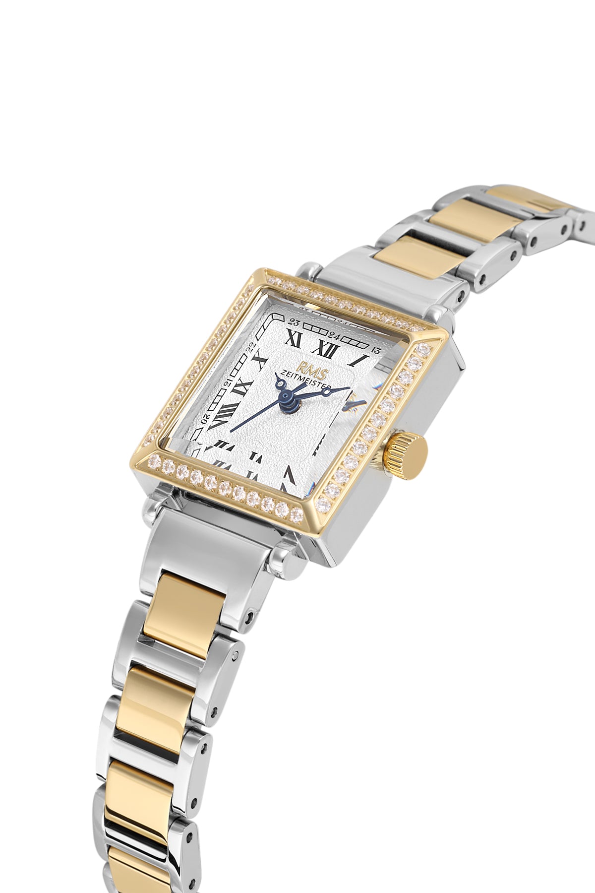 RMS Zeitmeister RMS.1.AG2167.40 women's watch with white dial, two-tone case and stainless steel bracelet – view 3