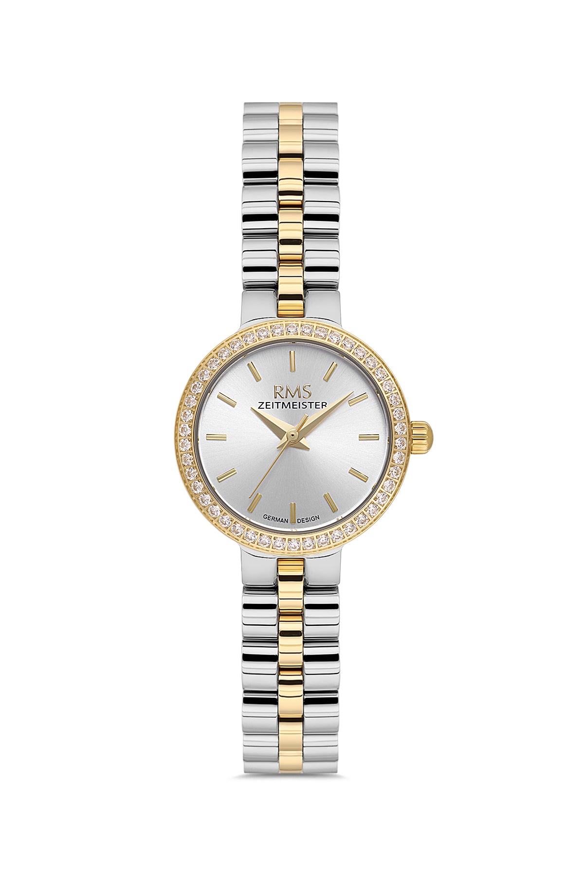 RMS Women's Silver Dial Gold & Silver Stone Detailed Stainless Steel Watch - RMS.1.AG2226.40